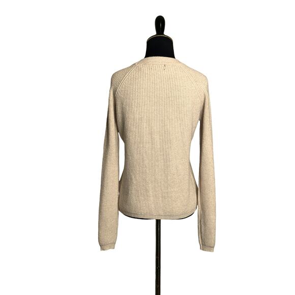Tahari beige cream crew neck long sleeves sweater size XS - Picture 3 of 14